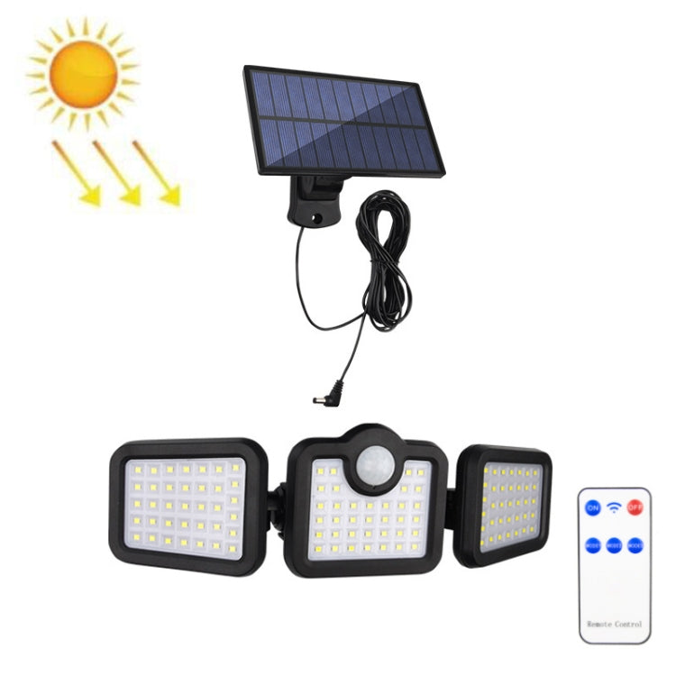 TG-TY075 Solar 3-Head Rotatable Wall Light Body Sensation Outdoor Waterproof Garden Light, สไตล์:, 138 LED Splitable, 108 LED Splitable, 171 COB Splitable, 122 LED Splitable