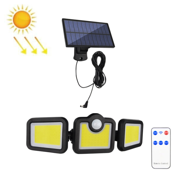 TG-TY075 Solar 3-Head Rotatable Wall Light Body Sensation Outdoor Waterproof Garden Light, สไตล์:, 138 LED Splitable, 108 LED Splitable, 171 COB Splitable, 122 LED Splitable