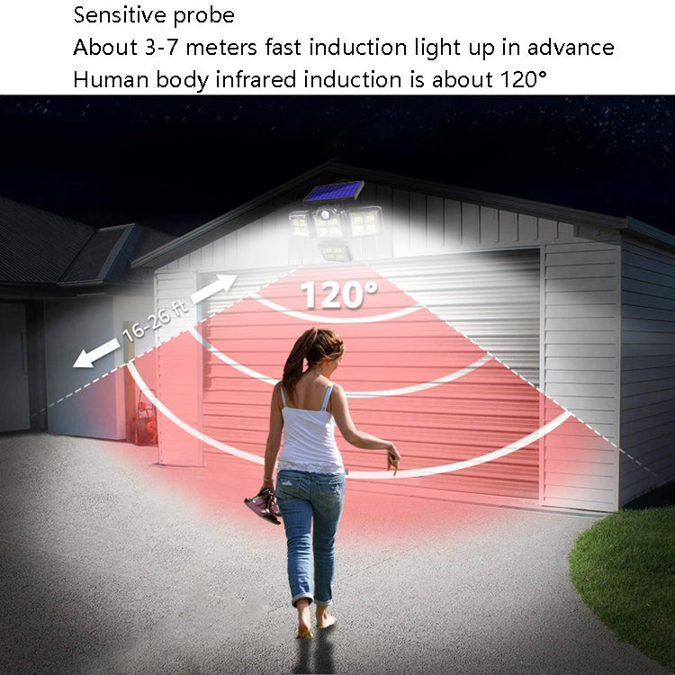 TG-TY085 โคมไฟติดผนังพลังงานแสงอาทิตย์แบบหมุนได้ 4 หัวพร้อมรีโมทคอนโทรล Body Sensing โคมไฟสวนกันน้ำกลางแจ้ง, สไตล์:, 192 LED Integrated, 198 LED Integrated, 192 COB Integrated, 198 COB Integrated, 192 LED Separated, 198 LED Separated, 192 COB Separated...
