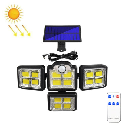 TG-TY085 โคมไฟติดผนังพลังงานแสงอาทิตย์แบบหมุนได้ 4 หัวพร้อมรีโมทคอนโทรล Body Sensing โคมไฟสวนกันน้ำกลางแจ้ง, สไตล์:, 192 LED Integrated, 198 LED Integrated, 192 COB Integrated, 198 COB Integrated, 192 LED Separated, 198 LED Separated, 192 COB Separated...