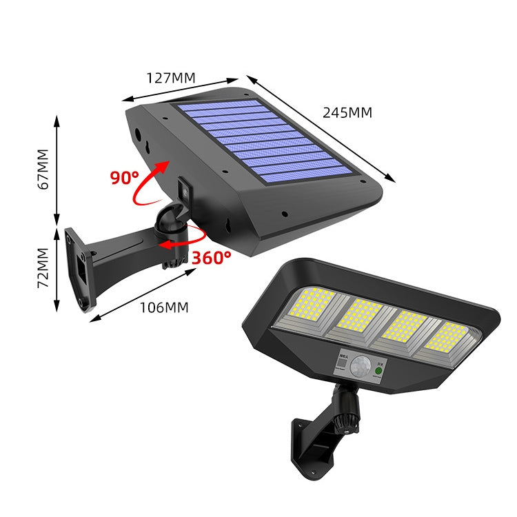 TG-TY081 LED Solar Wall Light Body Sensation โคมไฟสนามกันน้ำกลางแจ้งพร้อมรีโมทคอนโทรลสไตล์:, 138 LED Integrated, 160 LED Integrated, 138 COB Integrated, 160 COB Integrated, 138 LED Splitable, 160 LED Splitable, 138 COB Splitable, 160 COB Splitable