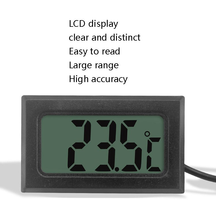 2 PCS Fish Tank Digital Thermometer Waterproof Probe เครื่องวัดอุณหภูมิแบบอิเล็กทรอนิกส์, ความยาวสาย:, 1m (Black), 1m (White), 2m (Black), 2m (White), 5m (Black)