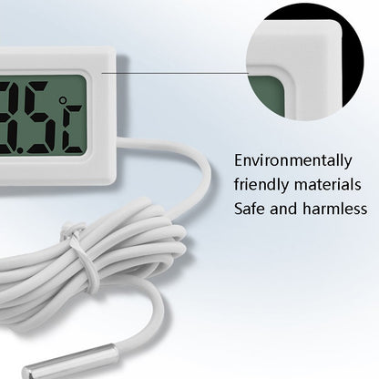 2 PCS Fish Tank Digital Thermometer Waterproof Probe เครื่องวัดอุณหภูมิแบบอิเล็กทรอนิกส์, ความยาวสาย:, 1m (Black), 1m (White), 2m (Black), 2m (White), 5m (Black)
