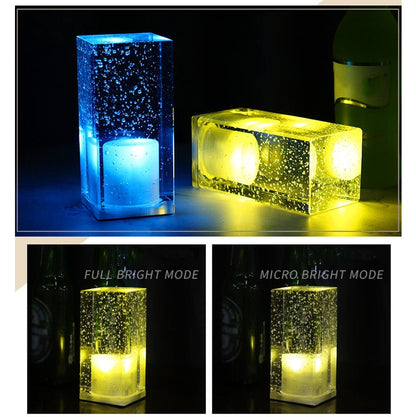 โคมไฟคริสตัล LED สีสันสดใสบรรยากาศบาร์ตกแต่งแสง, Purple Light, Warm White Light, White Light, Red Light, Blue Light, Colorful Fixed Color, Yellow Light, Green Light, Lemon Yellow Light, Gradient Light