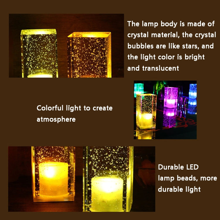 โคมไฟคริสตัล LED สีสันสดใสบรรยากาศบาร์ตกแต่งแสง, Purple Light, Warm White Light, White Light, Red Light, Blue Light, Colorful Fixed Color, Yellow Light, Green Light, Lemon Yellow Light, Gradient Light