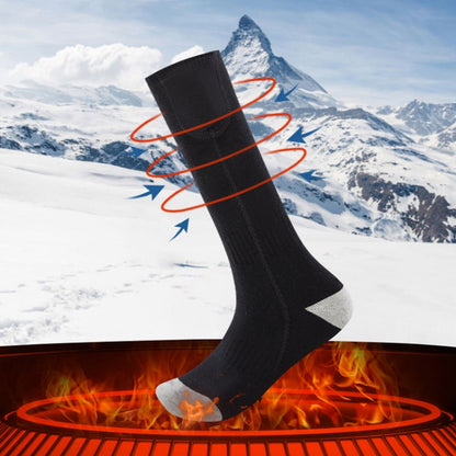 Y201 Winter Warm Tube ถุงเท้าผ้าฝ้ายอุ่นกลางแจ้งถุงเท้าสกีอุ่น, without Battery Box, with Battery Box