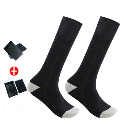 Y201 Winter Warm Tube ถุงเท้าผ้าฝ้ายอุ่นกลางแจ้งถุงเท้าสกีอุ่น, without Battery Box, with Battery Box