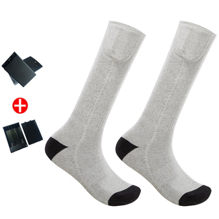 Y201 Winter Warm Tube ถุงเท้าผ้าฝ้ายอุ่นกลางแจ้งถุงเท้าสกีอุ่น, without Battery Box, with Battery Box