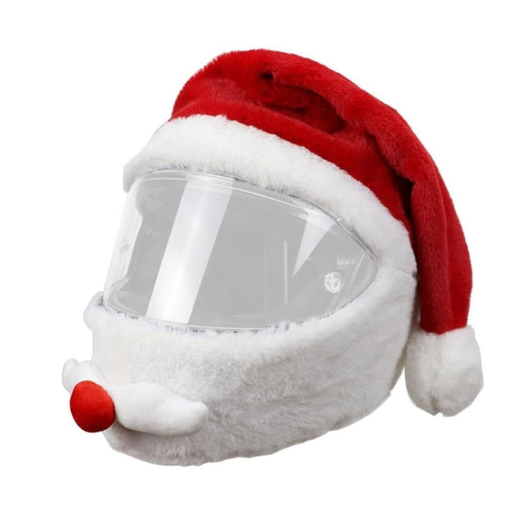 หมวกกันน็อคมอเตอร์ไซค์หมวกคริสต์มาสกลางแจ้ง Crazy Funny Santa Helmet Cover, Helmet Christmas Hat