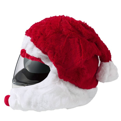 หมวกกันน็อคมอเตอร์ไซค์หมวกคริสต์มาสกลางแจ้ง Crazy Funny Santa Helmet Cover, Helmet Christmas Hat