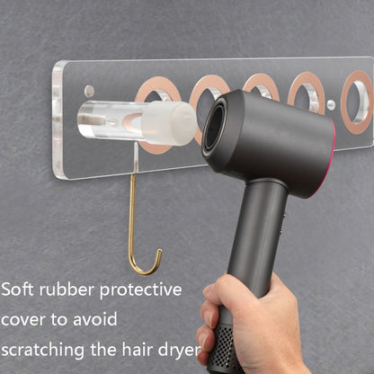 JD01 ที่แขวนเครื่องเป่าผมอะคริลิกแบบแขวนฟรีสำหรับเครื่องเป่าผม Dyson, JD01 (Transparent), JD01 (Black)