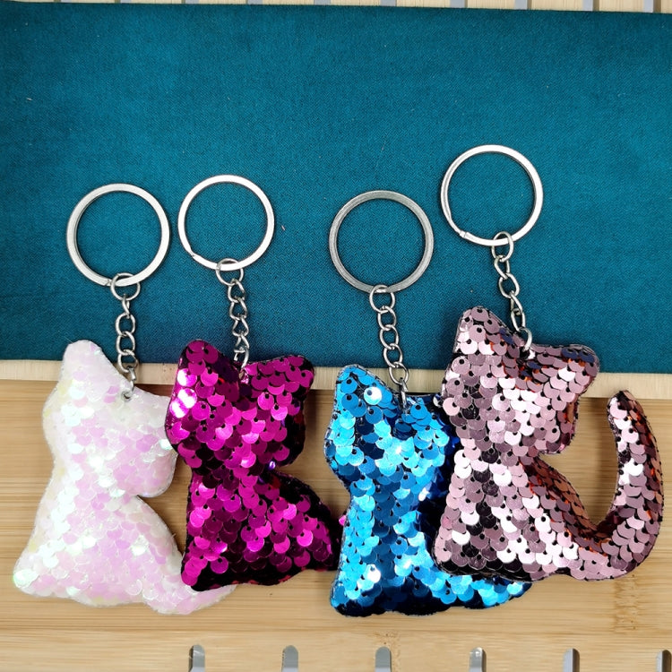 10 ชิ้น PET เลื่อมสะท้อนแสงแมวกระเป๋าพวงกุญแจจี้รถ, Rose Red 11, Pink 3, Green 4, Royal Blue, Sky Blue, White Colorful, Gold, Red