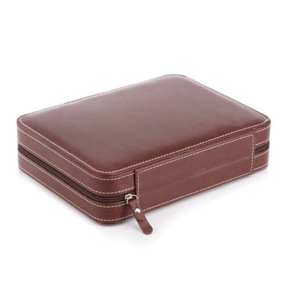 กล่องเก็บนาฬิกา 8 หลัก Watch Display Box กระเป๋าเดินทางแบบพกพา, 08 Watch Position Brown, 08 Watch Position Black