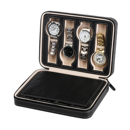 กล่องเก็บนาฬิกา 8 หลัก Watch Display Box กระเป๋าเดินทางแบบพกพา, 08 Watch Position Brown, 08 Watch Position Black