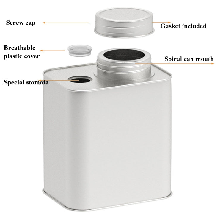 3 PCS Square Tinplate Metal Sealed Cans กระป๋องผงเมล็ดกาแฟดีบุก, ข้อมูลจำเพาะ:, With Air Valve