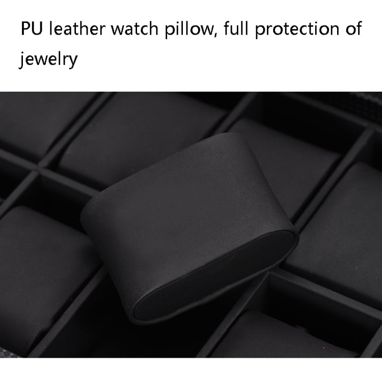 6 + 3 PU Watch Glasses Case Carbon Fiber PU Skin Watch Box Sunglasses Box, 6 + 3 Brown, 6 + 3 Black