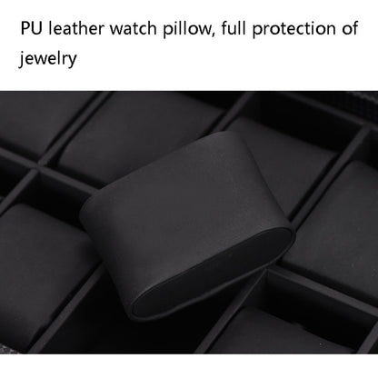 6 + 3 PU Watch Glasses Case Carbon Fiber PU Skin Watch Box Sunglasses Box, 6 + 3 Brown, 6 + 3 Black