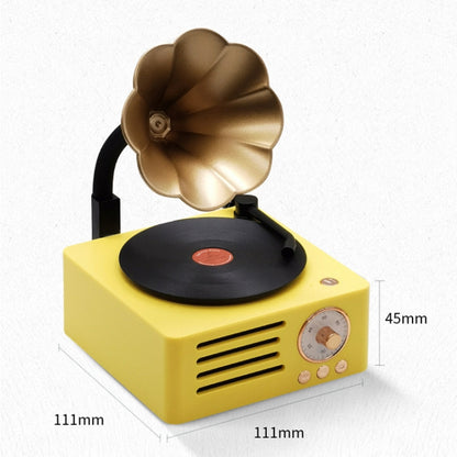 T15 Petunia Retro เครื่องเล่นแผ่นเสียงไวนิลมัลติฟังก์ชั่นไร้สายมินิบลูทูธเสียง, White, Pink, Blue