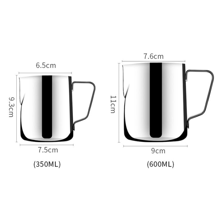 ขนาดภายในดึงดอกไม้ถ้วยสแตนเลสถ้วยโฟมนมช้อนส้อมกาแฟ, 350ml, 600ml