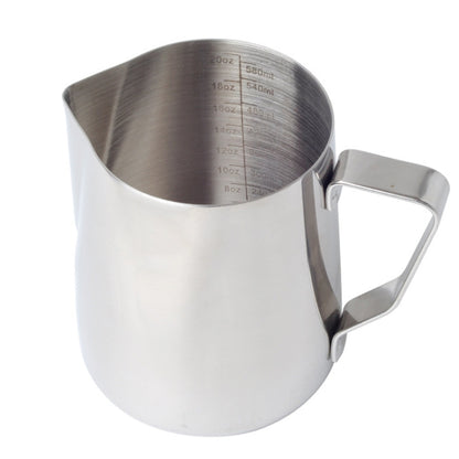 ขนาดภายในดึงดอกไม้ถ้วยสแตนเลสถ้วยโฟมนมช้อนส้อมกาแฟ, 350ml, 600ml