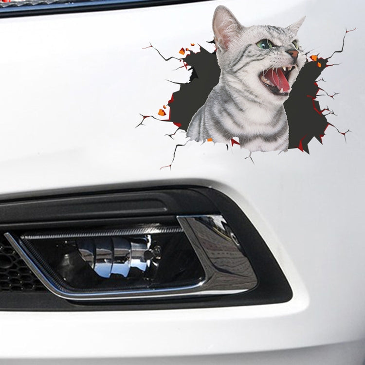 4 PCS 3D จำลองสัตว์บุคลิกภาพรถสติกเกอร์กระจกรถประตูรอยขีดข่วนตกแต่ง Occlusion สติกเกอร์, Dog Head 2, Cat Style 1, Cat Style 2, Cat Style 4, Cat Style 5, Cat Style 6