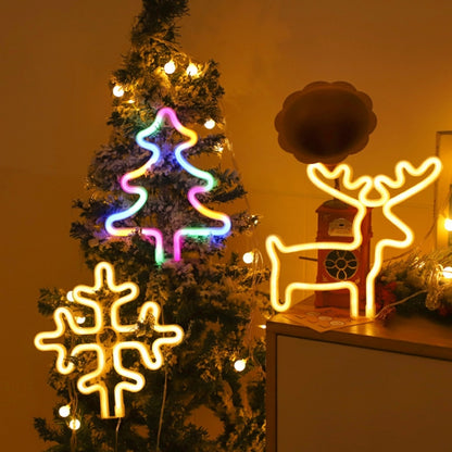 ของตกแต่งวันคริสต์มาส ไฟนีออน เครื่องประดับติดผนัง Spec:, Snowflake-Warm Light, Tree-Green Light, Tree-Colorful Light, Elk-Warm Light, Elk-Colorful Light, Bell-Warm Light