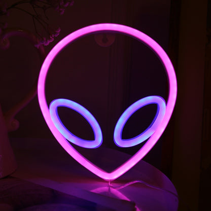 ไฟ LED ตกแต่งไฟนีออนส่วนบุคคล Modeling Light USB Battery Box Dual Purpose, Spec:, Alien, Planet