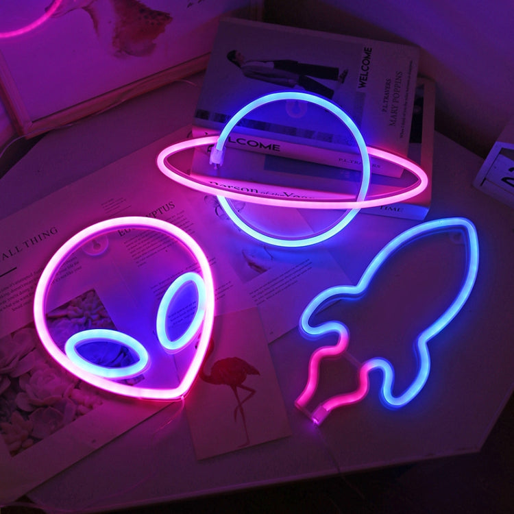 ไฟ LED ตกแต่งไฟนีออนส่วนบุคคล Modeling Light USB Battery Box Dual Purpose, Spec:, Alien, Planet