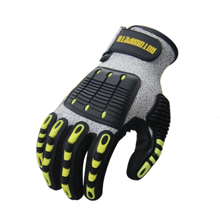 ROTOSAFETY RZT-HFZ20 กันกระแทกป้องกันการทุบป้องกันการชนกันตัดถุงมือ TPR การบำรุงรักษาเครื่องกลกู้ภัยดับเพลิงคนงานเหมืองการทำเหมืองถุงมือป้องกันการแทง, M, XL