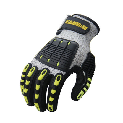 ROTOSAFETY RZT-HFZ20 กันกระแทกป้องกันการทุบป้องกันการชนกันตัดถุงมือ TPR การบำรุงรักษาเครื่องกลกู้ภัยดับเพลิงคนงานเหมืองการทำเหมืองถุงมือป้องกันการแทง, M, XL