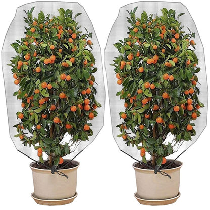 2 PCS Plant Insect Cover Net พร้อมสายรัด Greenhouse Fruit Tree Bird Cover, 1x1.2m, 1x1.4m, 1.2x1.4m, 1x1.5m