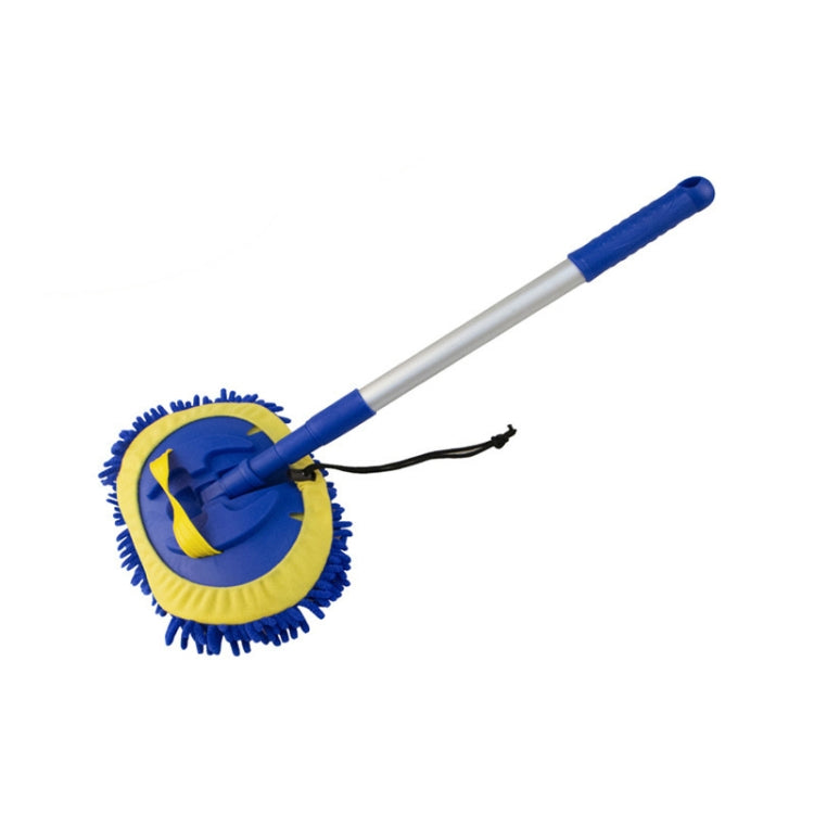 Chenille Water Brush Telescopic Roller Brush ม็อบทำความสะอาด, Rotary Royal Blue