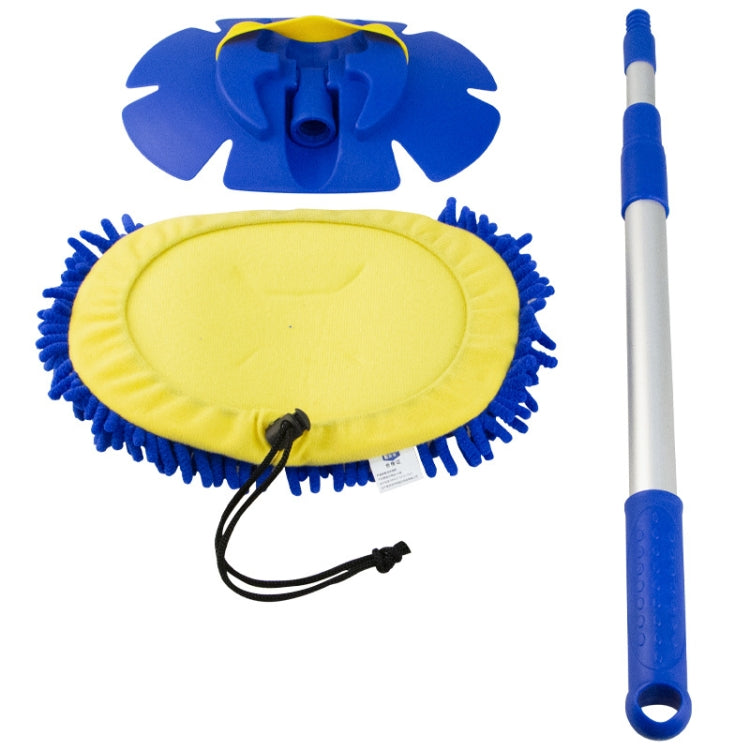 Chenille Water Brush Telescopic Roller Brush ม็อบทำความสะอาด, Rotary Royal Blue