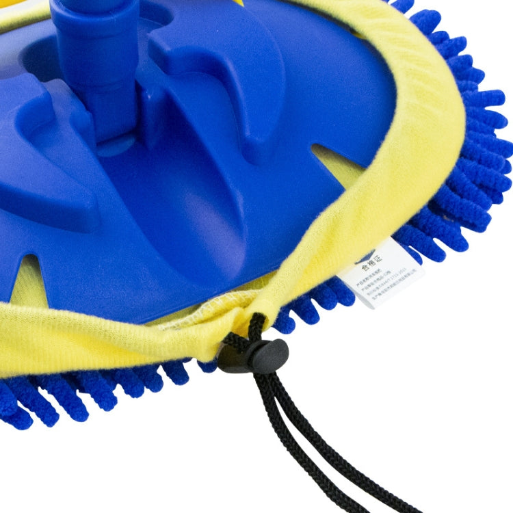 Chenille Water Brush Telescopic Roller Brush ม็อบทำความสะอาด, Rotary Royal Blue