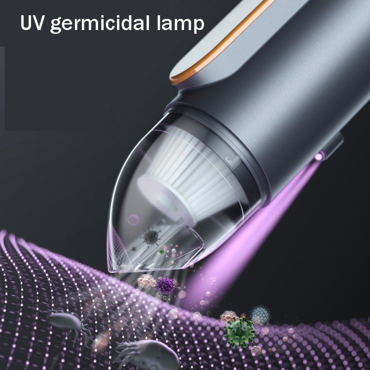 13000 Pa เครื่องดูดฝุ่นในรถยนต์ไร้สายแบบใช้มือถือขนาดเล็กมัลติฟังก์ชั่น UV เครื่องดูดฝุ่นฆ่าเชื้อ