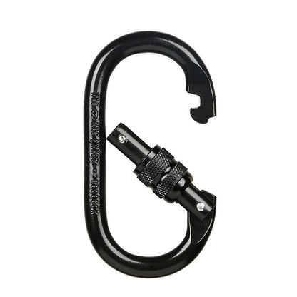 XINDA XDQ96068 อุปกรณ์กลางแจ้งปีนเขาล็อคหลัก carabiner ล็อคเหล็กรูปตัว O ล็อคหัวเข็มขัดลวด, XINDA XDQ96068(Black), XINDA XDQ96068(Silver Red), XINDA XDQ96068(Silver Blue)