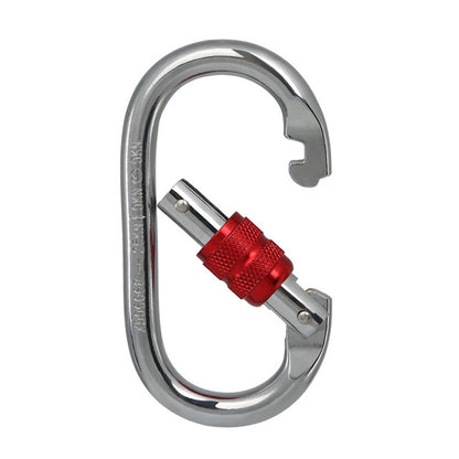 XINDA XDQ96068 อุปกรณ์กลางแจ้งปีนเขาล็อคหลัก carabiner ล็อคเหล็กรูปตัว O ล็อคหัวเข็มขัดลวด, XINDA XDQ96068(Black), XINDA XDQ96068(Silver Red), XINDA XDQ96068(Silver Blue)