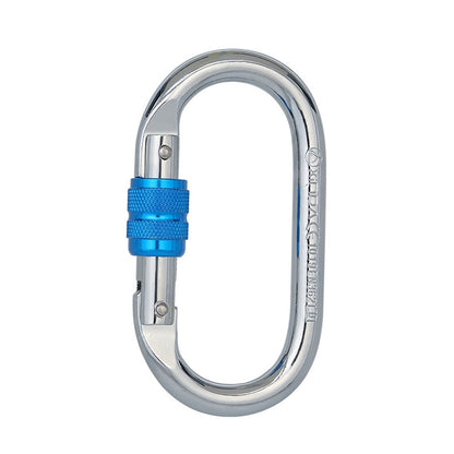 XINDA XDQ96068 อุปกรณ์กลางแจ้งปีนเขาล็อคหลัก carabiner ล็อคเหล็กรูปตัว O ล็อคหัวเข็มขัดลวด, XINDA XDQ96068(Black), XINDA XDQ96068(Silver Red), XINDA XDQ96068(Silver Blue)
