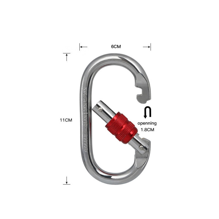 XINDA XDQ96068 อุปกรณ์กลางแจ้งปีนเขาล็อคหลัก carabiner ล็อคเหล็กรูปตัว O ล็อคหัวเข็มขัดลวด, XINDA XDQ96068(Black), XINDA XDQ96068(Silver Red), XINDA XDQ96068(Silver Blue)