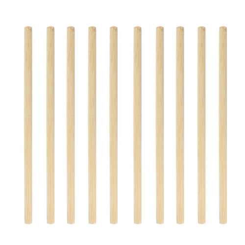 10 PCS น้ำผลไม้กาแฟชานมไข่มุกฟางไม้ไผ่ย่อยสลายได้ตามธรรมชาติสไตล์:, 20cm Flat, 20cm Oblique