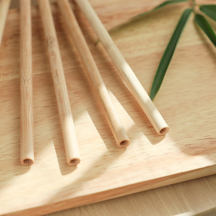 10 PCS น้ำผลไม้กาแฟชานมไข่มุกฟางไม้ไผ่ย่อยสลายได้ตามธรรมชาติสไตล์:, 20cm Flat, 20cm Oblique
