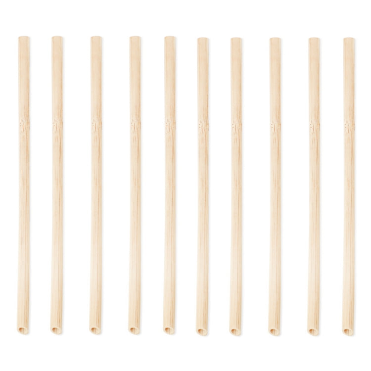 10 PCS น้ำผลไม้กาแฟชานมไข่มุกฟางไม้ไผ่ย่อยสลายได้ตามธรรมชาติสไตล์:, 20cm Flat, 20cm Oblique