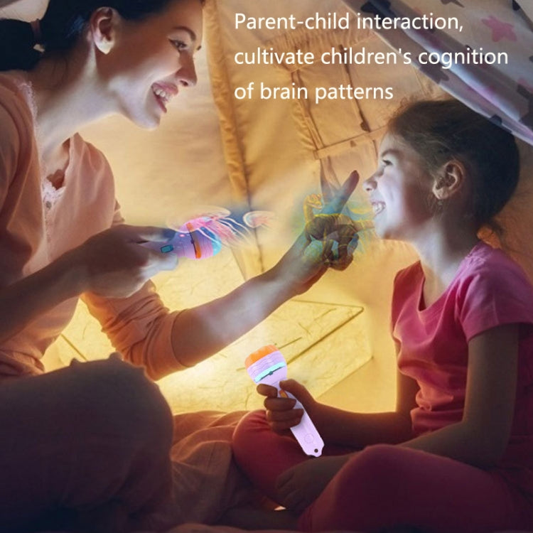 3 ชุดเด็ก Early Education ไฟฉายฉายแสง, Purple + 24 Patterns, Pink + 40 Patterns, Green + 40 Patterns, Purple + 40 Patterns, Purple + 80 Patterns