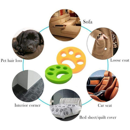 4 ชุดเครื่องซักผ้ากำจัดขนสัตว์เลี้ยง, Round, Plum, Dog, Cat