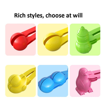 เด็กเล่นกลางแจ้งในฤดูหนาวกับ Snow Grippers Snowball Fight Tools, 3 PCS Stainless Steel Shovel, 2 PCS Double Ball Clip, 2 PCS Five Goals, 3 PCS Duck Clip, 2 PCS Snowman Clip