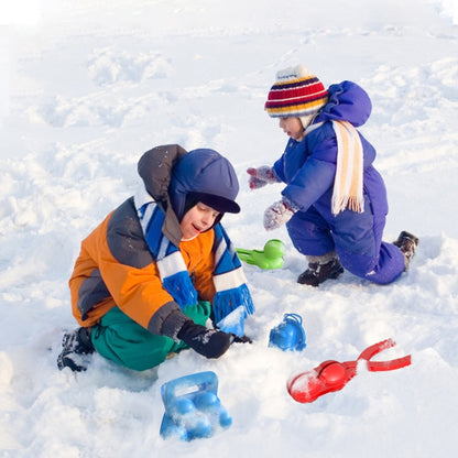 เด็กเล่นกลางแจ้งในฤดูหนาวกับ Snow Grippers Snowball Fight Tools, 3 PCS Stainless Steel Shovel, 2 PCS Double Ball Clip, 2 PCS Five Goals, 3 PCS Duck Clip, 2 PCS Snowman Clip