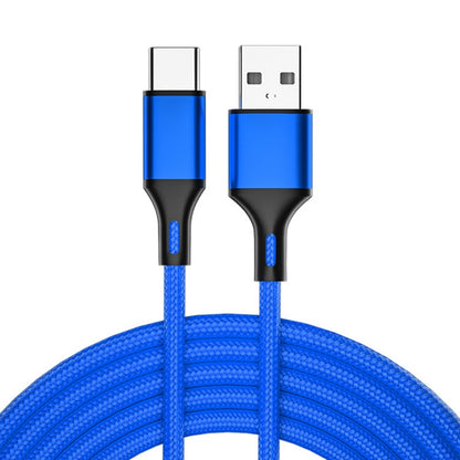 4 PCS 2.4A USB-C / Type-C ถึง USB สายชาร์จซิงค์ข้อมูลแบบถักเร็ว, ความยาว:, 0.25m (Red), 0.25m (Blue), 0.25m (Black), 0.25m (Silver), 1m (Red), 1m (Blue), 1m (Black), 1m (Silver), 1.5m (Red), 1.5m (Blue), 1.5m (Black), 1.5m (Silver), 2m (Red), 2m (Blue)...
