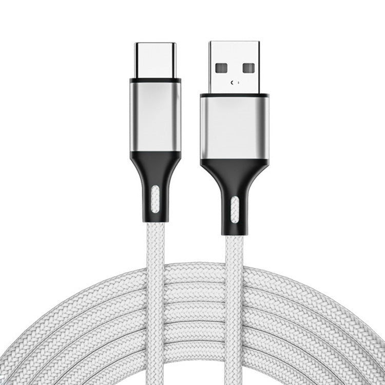 4 PCS 2.4A USB-C / Type-C ถึง USB สายชาร์จซิงค์ข้อมูลแบบถักเร็ว, ความยาว:, 0.25m (Red), 0.25m (Blue), 0.25m (Black), 0.25m (Silver), 1m (Red), 1m (Blue), 1m (Black), 1m (Silver), 1.5m (Red), 1.5m (Blue), 1.5m (Black), 1.5m (Silver), 2m (Red), 2m (Blue)...
