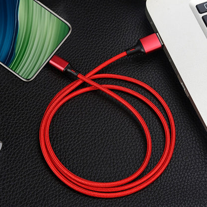 4 PCS 2.4A USB-C / Type-C ถึง USB สายชาร์จซิงค์ข้อมูลแบบถักเร็ว, ความยาว:, 0.25m (Red), 0.25m (Blue), 0.25m (Black), 0.25m (Silver), 1m (Red), 1m (Blue), 1m (Black), 1m (Silver), 1.5m (Red), 1.5m (Blue), 1.5m (Black), 1.5m (Silver), 2m (Red), 2m (Blue)...
