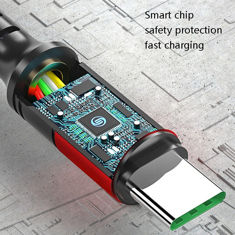 3 in 1 USB to Dual Type-C + Micro USB Quick Charging Sync Data Cable, เอาต์พุต:, 3A (Gold), 3A (Red), 3A (Black), 3A (Blue), 5A (Gold), 5A (Red), 5A (Black), 5A (Blue)
